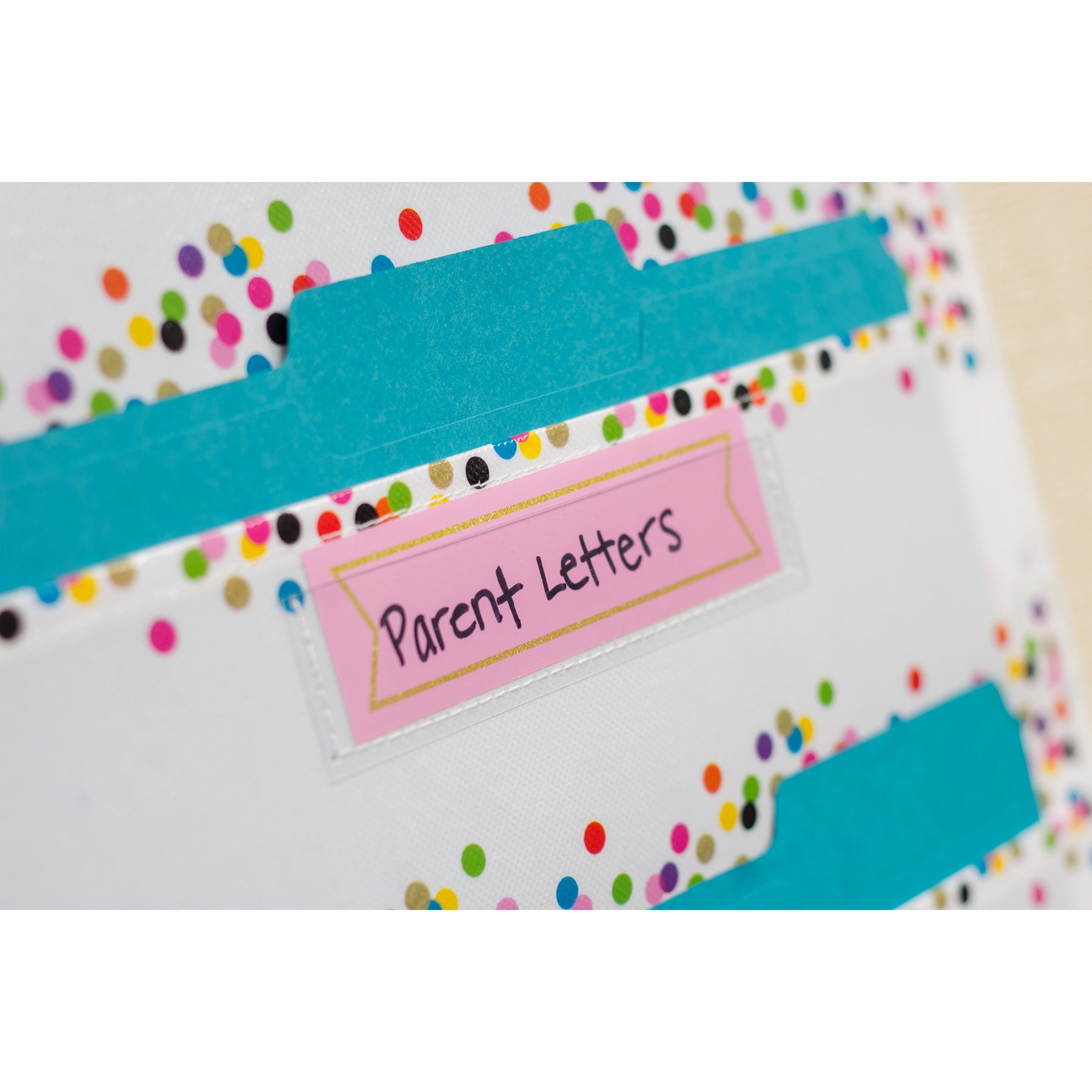Confetti 10 Pocket File Storage Pocket Chart (14" x 58")