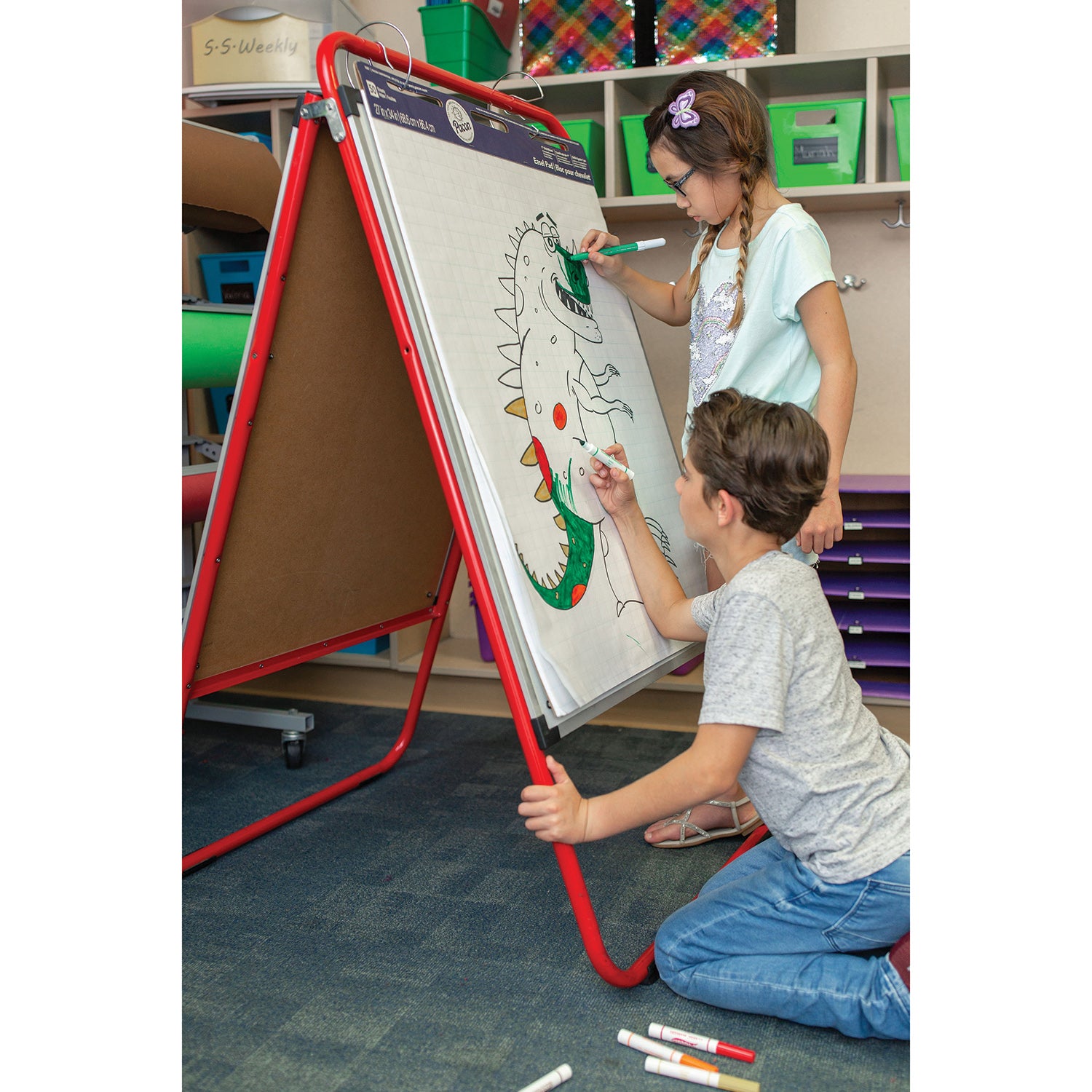 Easel Pad, Non-Adhesive, White, 1" Grid Ruled 27" x 34", 50 Sheets
