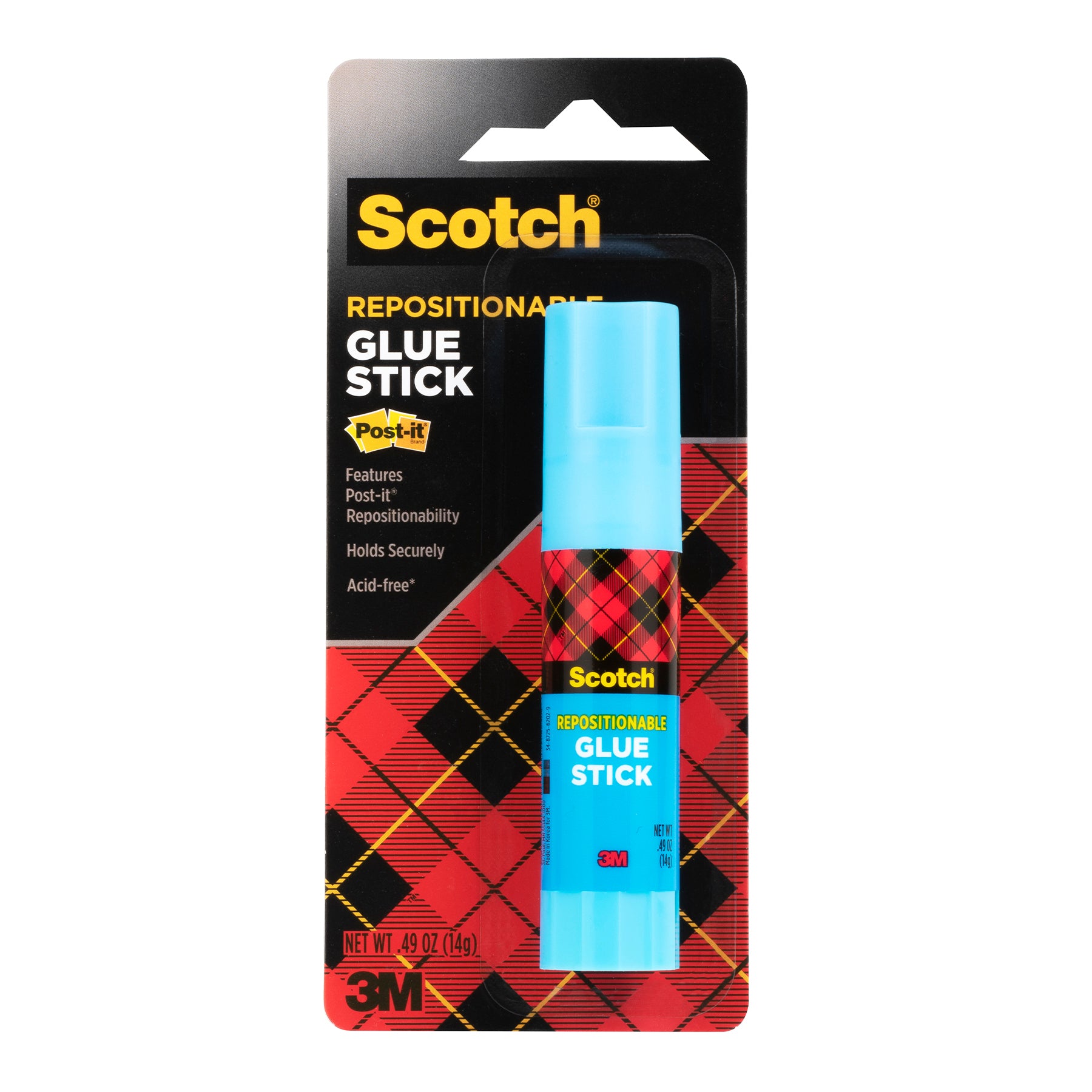 Restickable Glue Stick, .49 oz