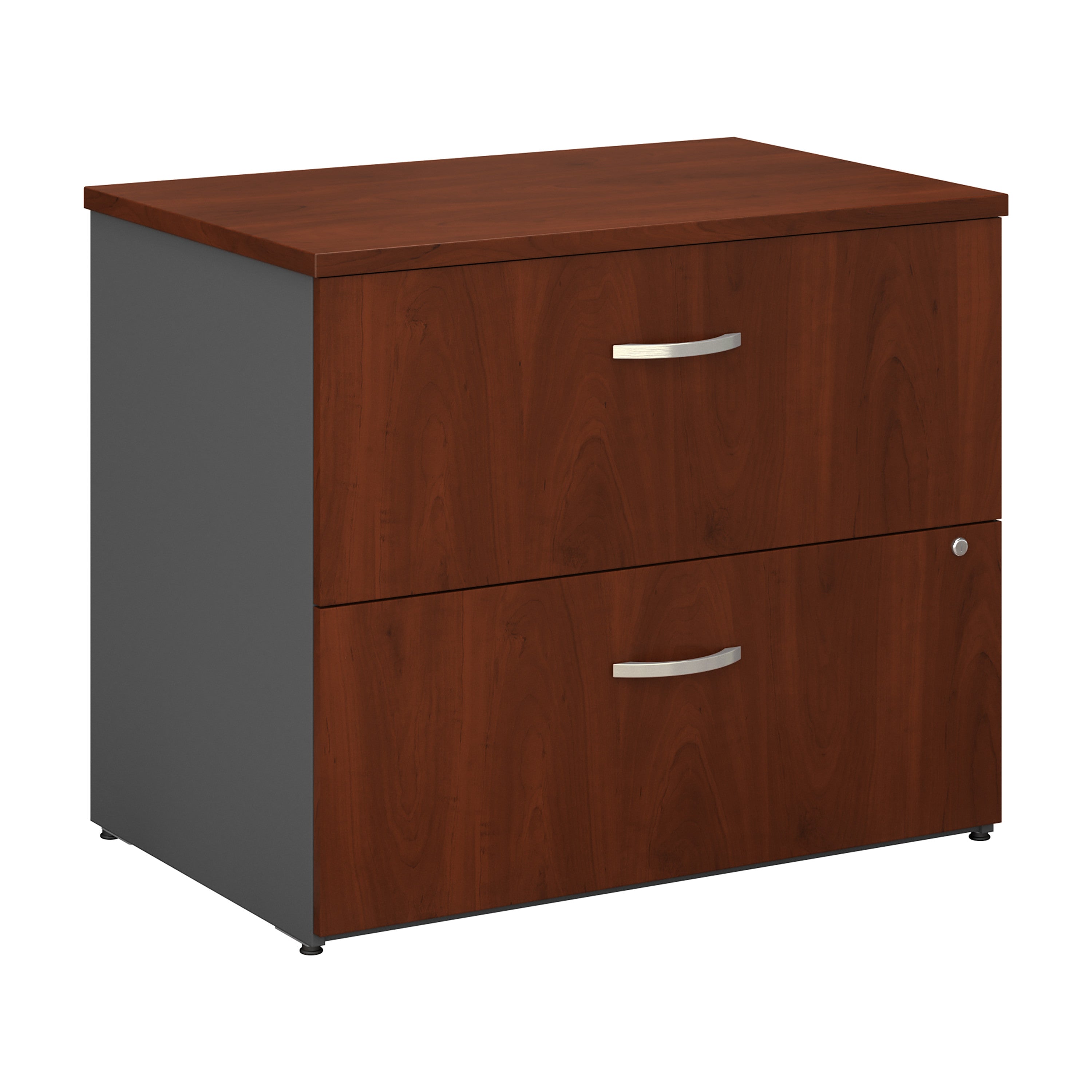 Bush Business Furniture Series C Lateral File Cabinet in Hansen Cherry - 35.67" Width x 23.35" Depth x 29.84" Height