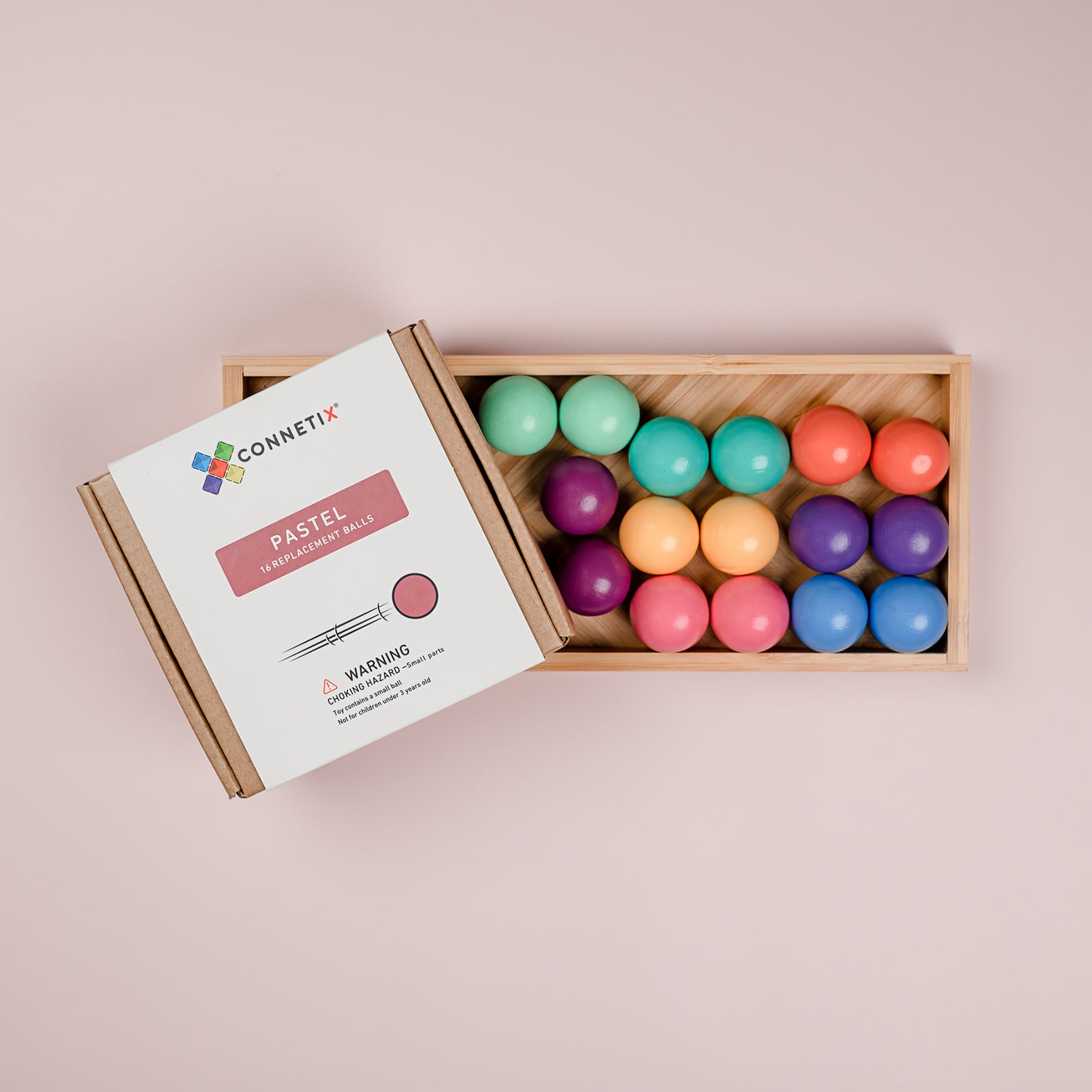 Magnetic Tiles Pastel Ball Pack, 16 Pieces