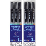 (2 PK) RTRCT PERM MRKRS BLK FNE PNT