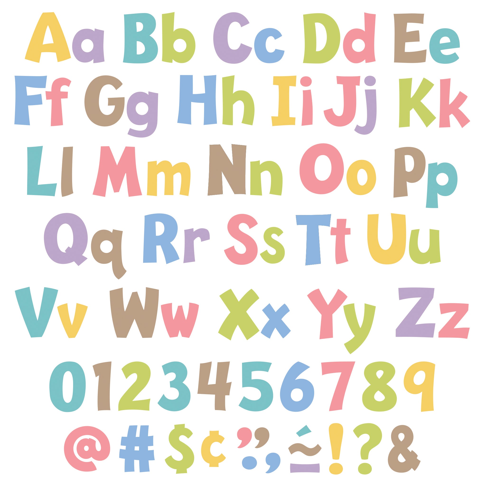 Summer Morning 4" Playful Combo Ready Letters®, 216 Pieces