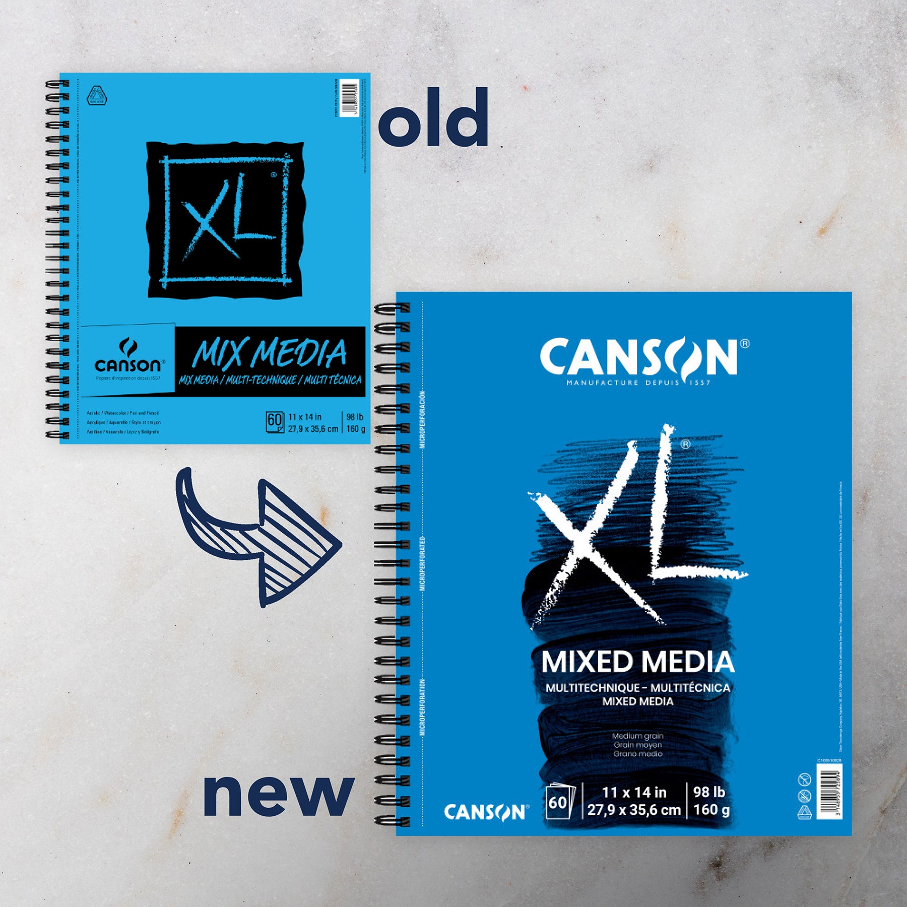 XL Series Mixed Media Pad, Side Wire Binding, 60 Sheet, 11x14 inch, 1 Count