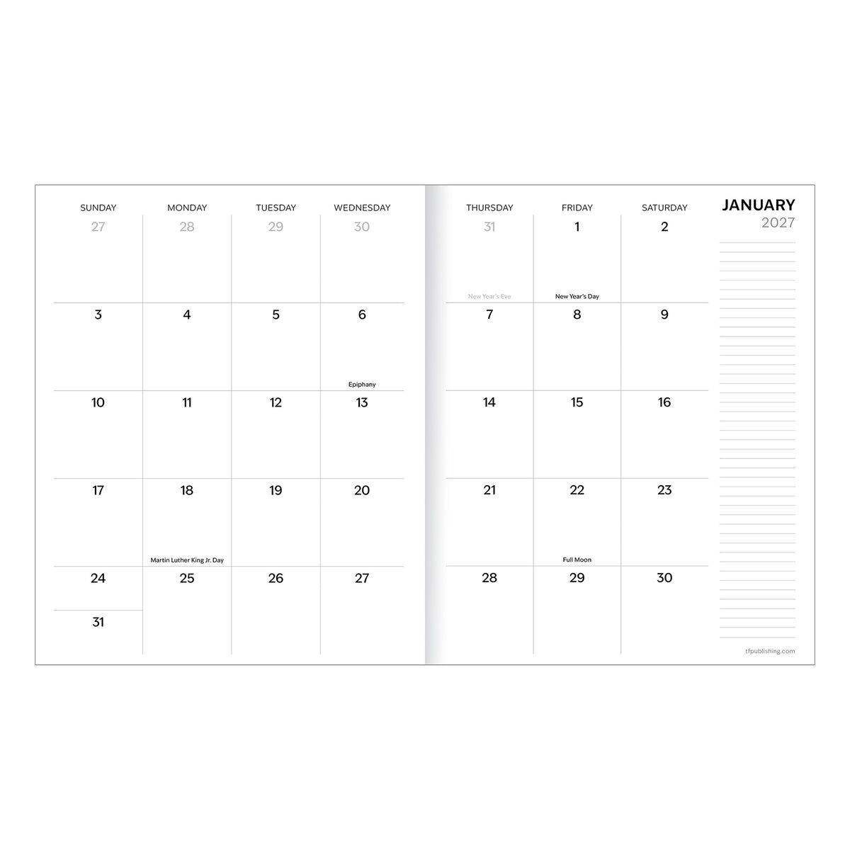 2027 PAINTED MEDIUM MONTHLY PLANNER