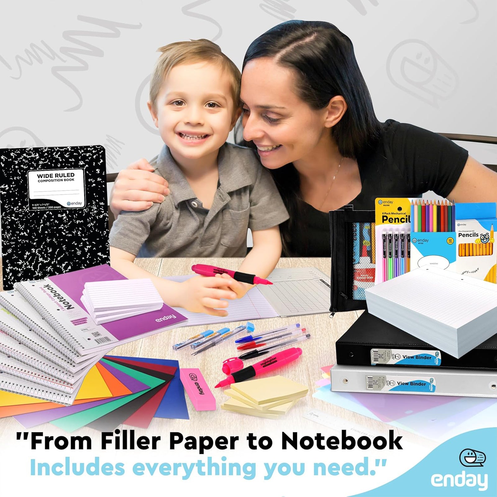 School Supply Box, 105-Piece Kit
