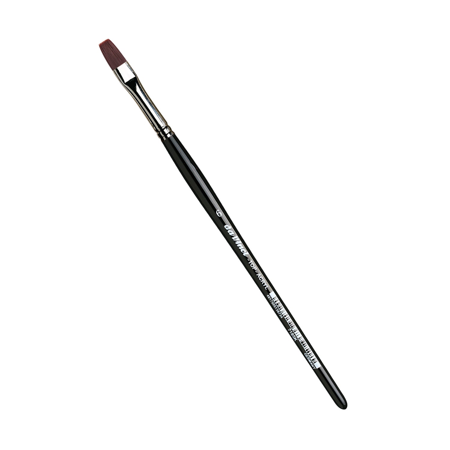 TOP-ACRYL Bright Red-Brown Brush, Synthetic, Acrylic & Oil, Flat, Series 7185K, Size 6