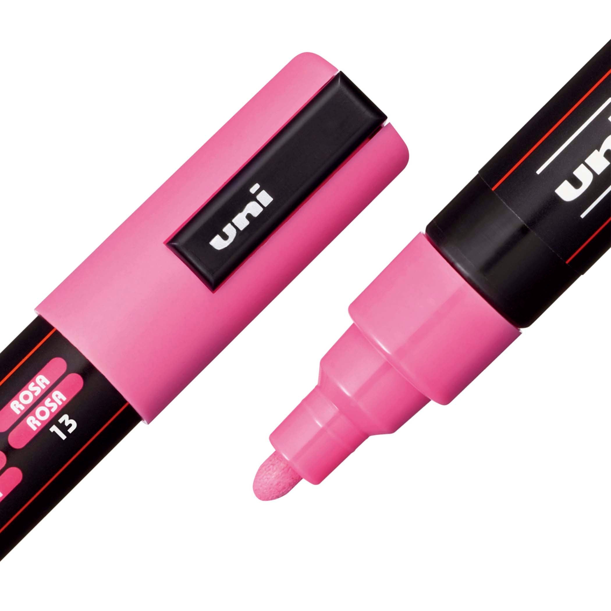 uni® POSCA PC-5M Water-Based Paint Markers, Reversible Medium Tip (1.8-2.5mm), Pink