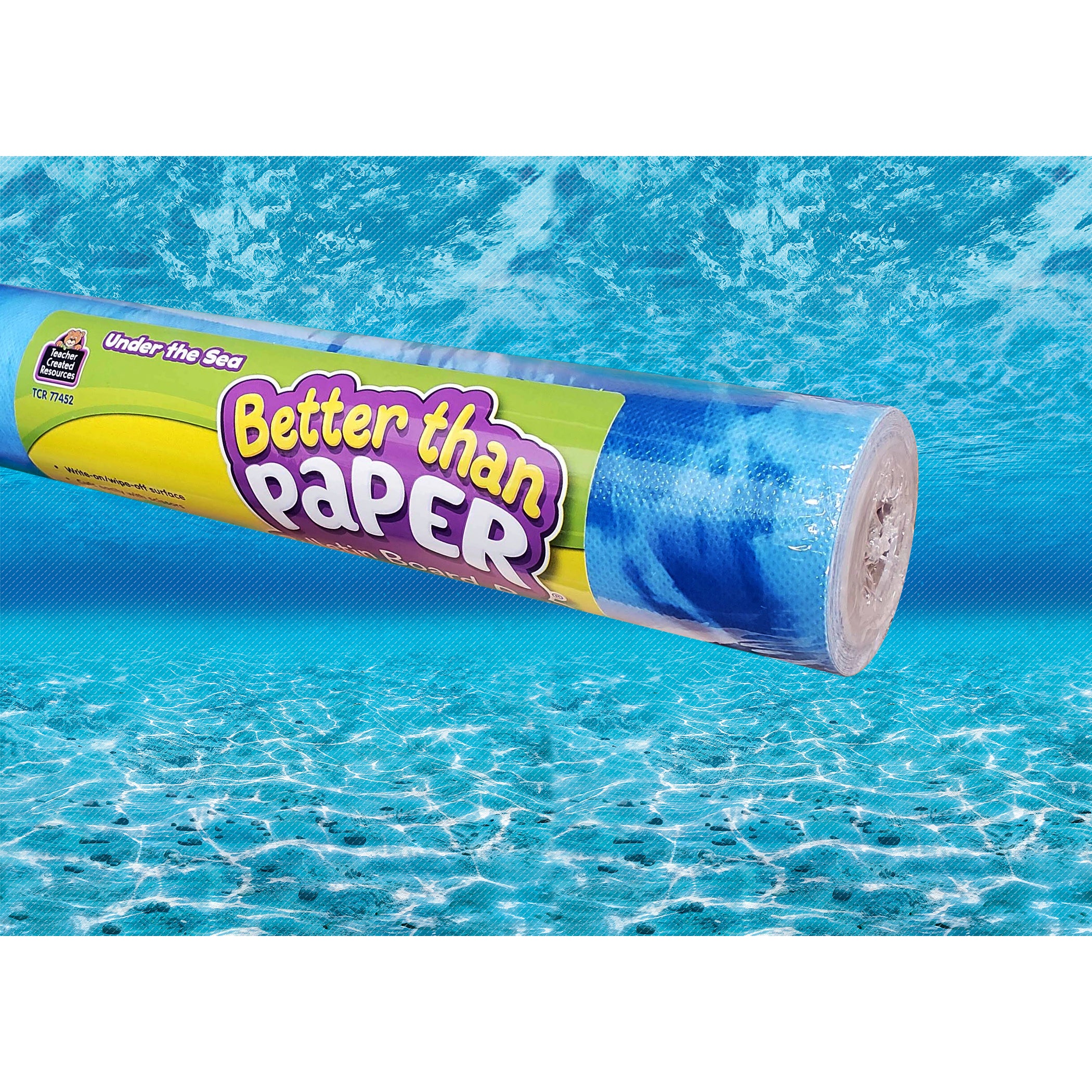 Better Than Paper® Bulletin Board Roll, 4' x 12', Under The Sea, 4 Rolls