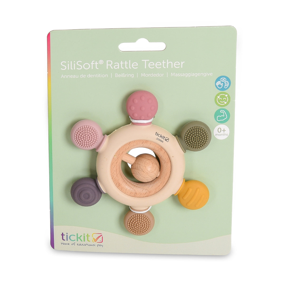 SILISOFT RATTLE TEETHER EARTH