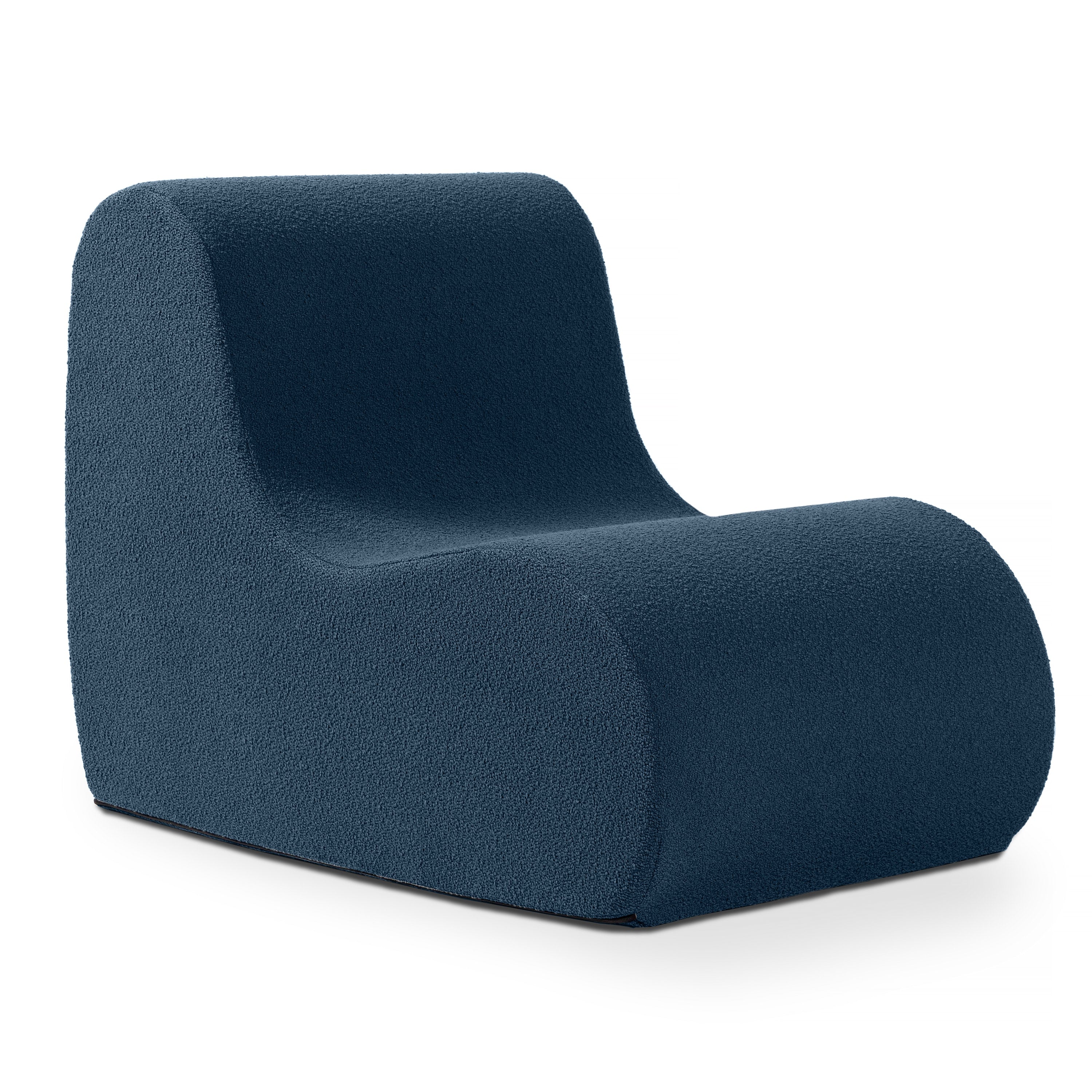 Jaxx Uptown Modern Armless Accent Chair, Boucle White