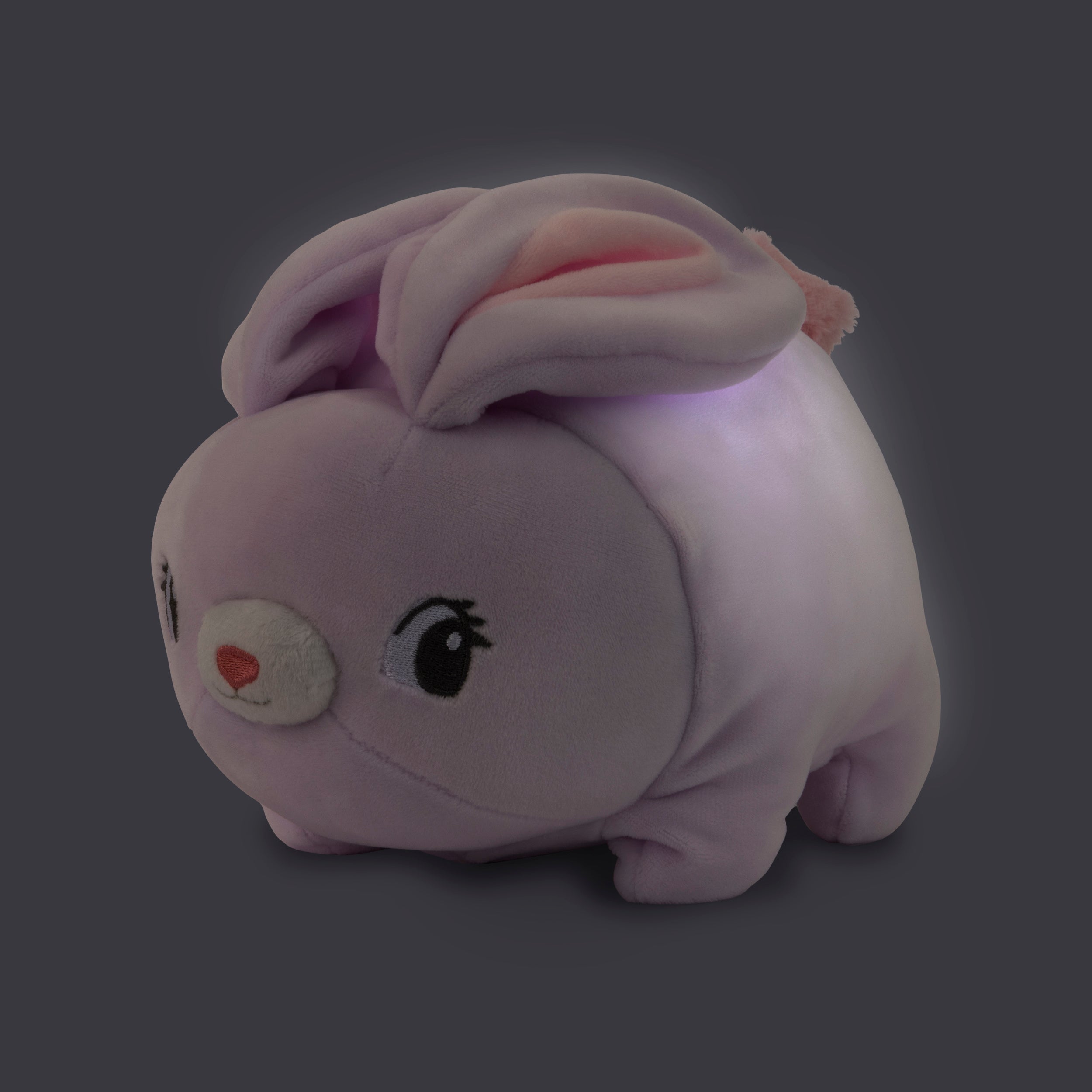 GUND Glow Bops BunBop Bunny Stuffed Animal, Touch Activated Glow in the Dark LED Plush Toy, Squishy Toy for Ages 3 and Up, 8”