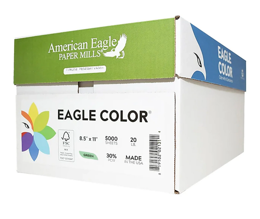 Colors 11" x 17" Color Copy Paper, 20 lbs. Green, 500 Sheets/Ream