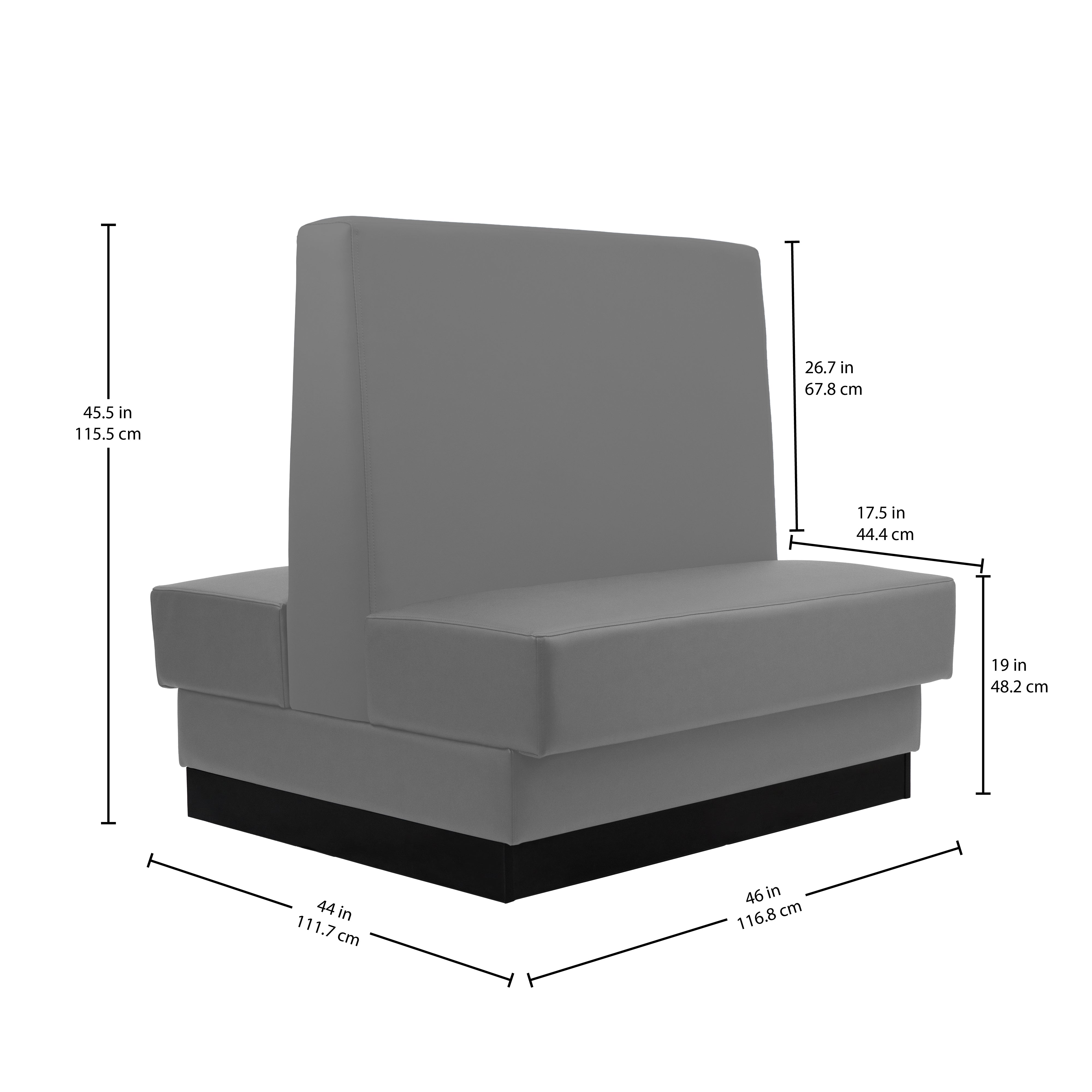Pro Series Double-Sided Restaurant Booth Seating - Dark Gray