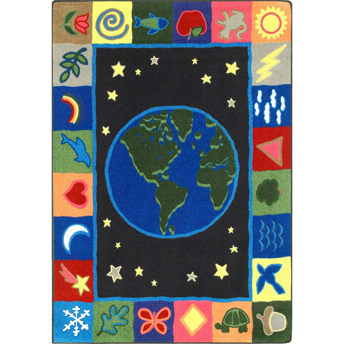 EarthWorks 5'4" x 7'8" area rug in color Multi