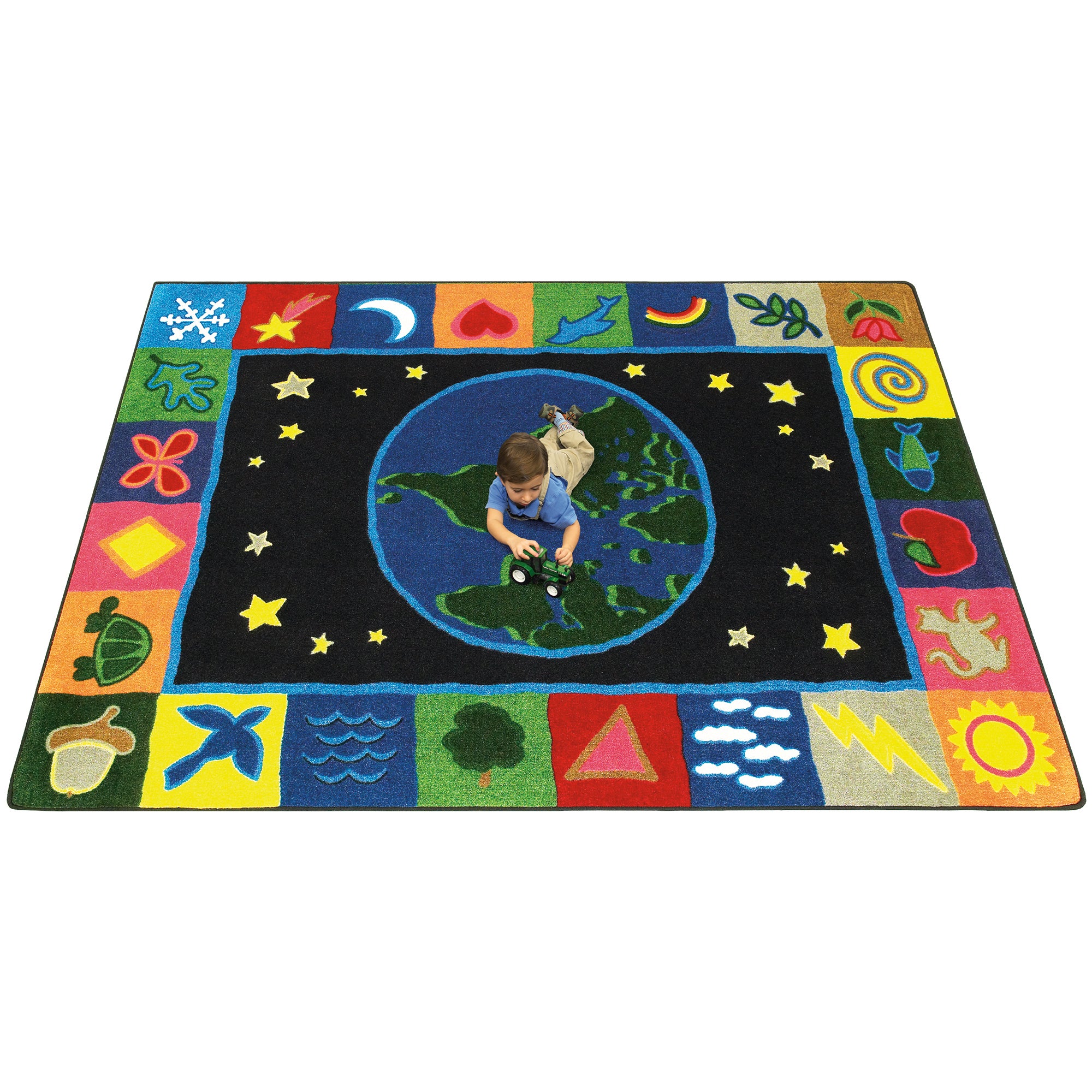 EarthWorks 3'10" x 5'4" area rug in color Multi