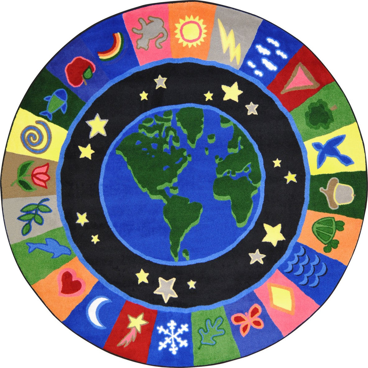 EarthWorks 13'2" Round area rug in color Multi