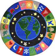 EarthWorks 13'2" Round area rug in color Multi