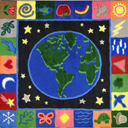 EarthWorks 7'7" x 7'7" area rug in color Multi