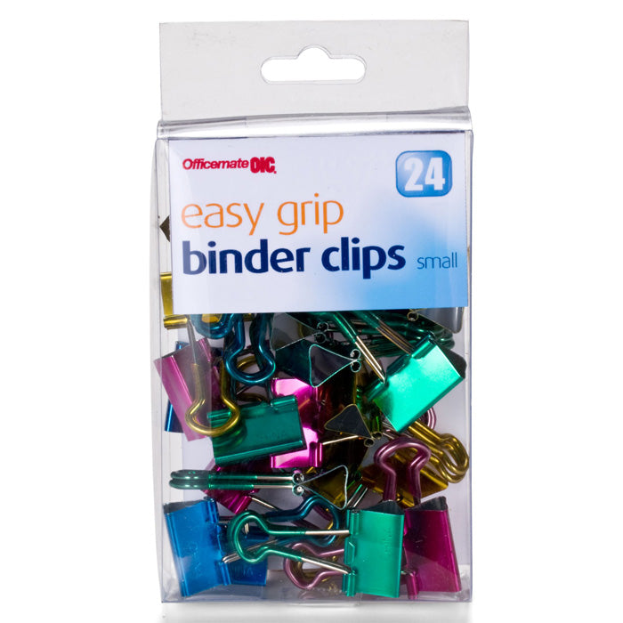 Binder Clips, Small Easy Grip Metallic, 24PK