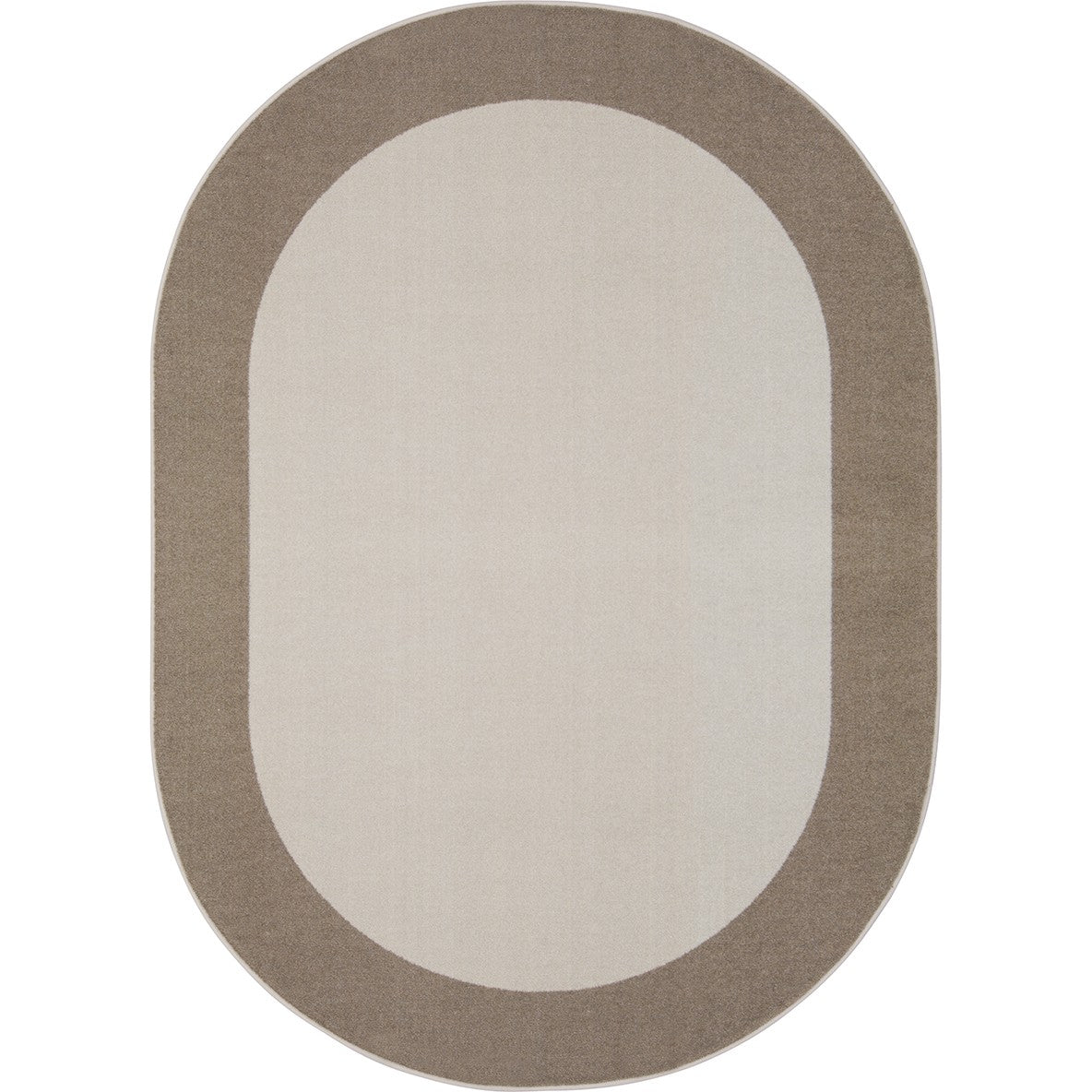 Easy Going 5'4" x 7'8" Oval area rug in color Neutral