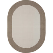 Easy Going 7'8" x 10'9" Oval area rug in color Neutral