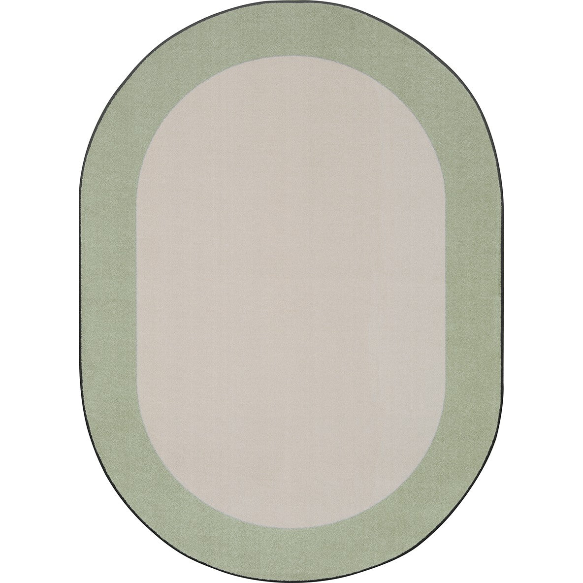 Easy Going 5'4" x 7'8" Oval area rug in color Sage