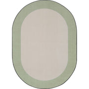 Easy Going 5'4" x 7'8" Oval area rug in color Sage