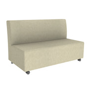 Pro Series Rustic Upholstered Armless Mobile Sofa - Almond