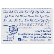 Chart Tablet, Cursive Cover, 1" Ruled, 24" x 16", 25 Sheets