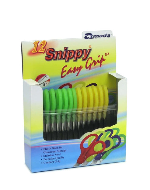 Snippy® Easy Grip 5" Classpack Blunt Scissors 12 pairs