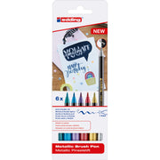 edding 1340 Metallic Brush Pen - Set of 6 - Assorted