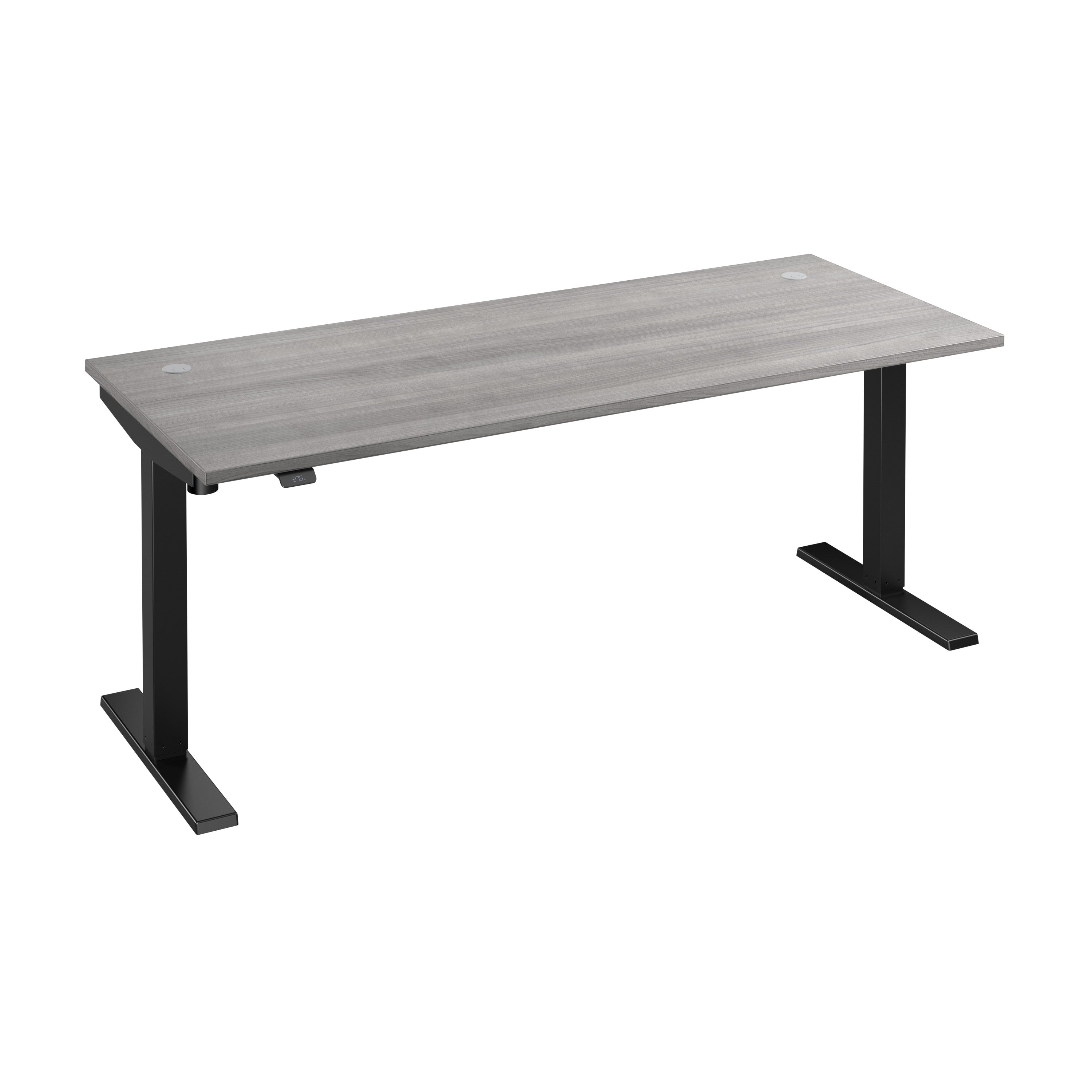 Bush Business Furniture Move 40 Series 72W x 30D Electric Height Adjustable Standing Desk in Platinum Gray with Black Base - 71.02" Width x 29.37" Depth x 28.17" Height