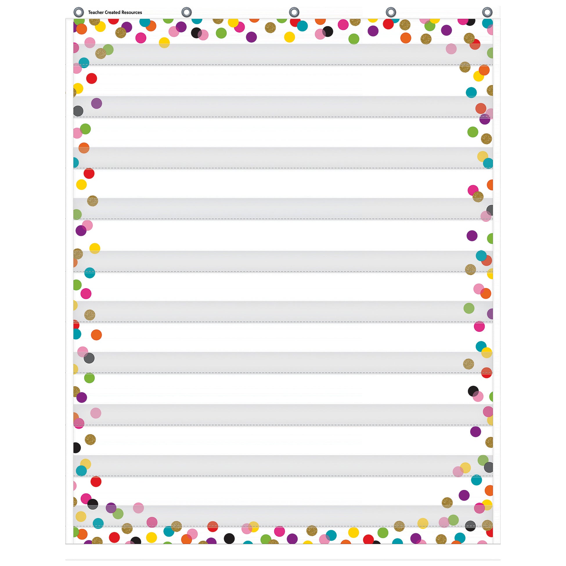 Confetti 10 Pocket Chart (34" x 44")