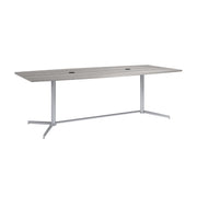 Bush Business Furniture 96-inch Office Conference Table with Metal Base in Platinum Gray - 95.2" Width x 42.01" Depth x 28.65" Height