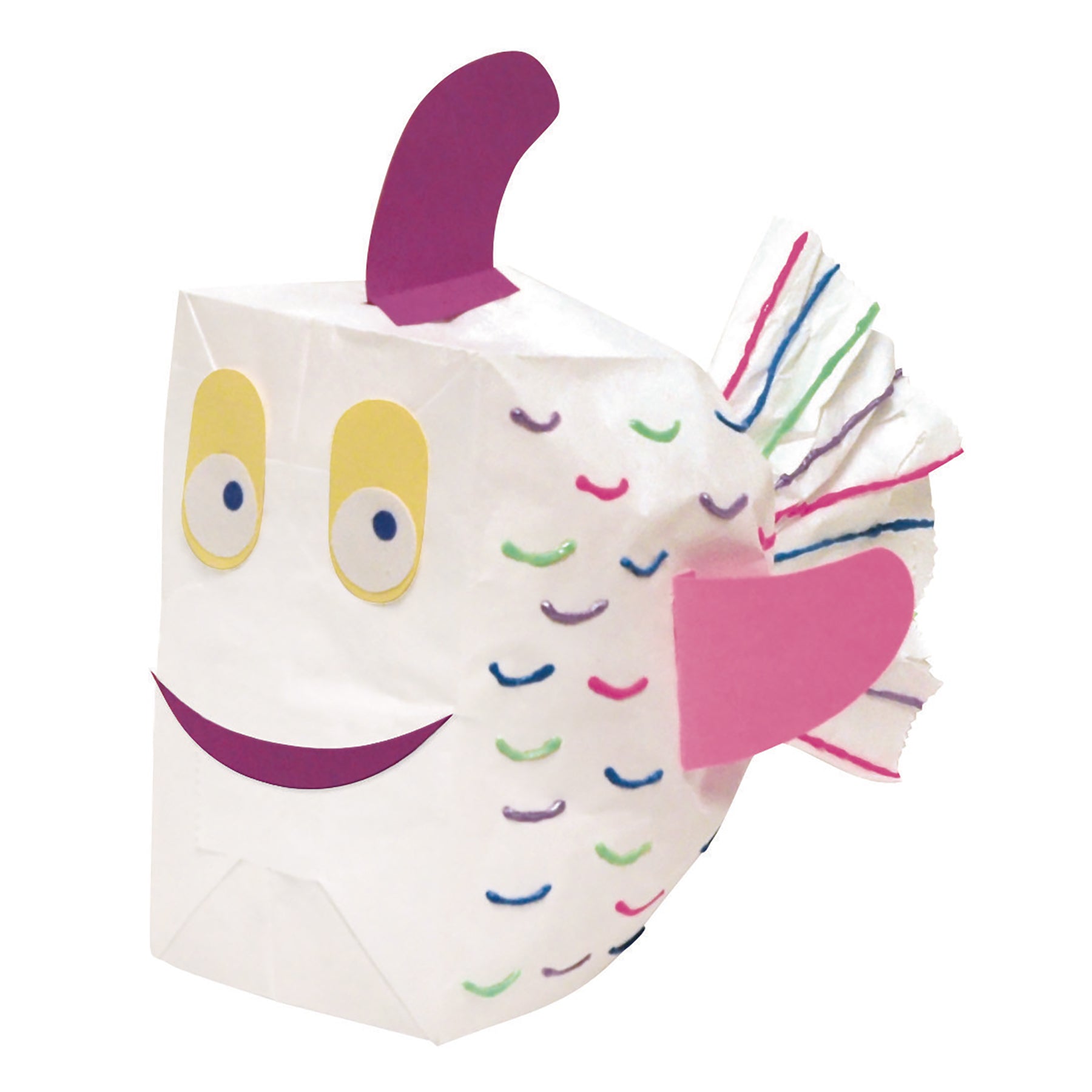 Kraft Bag, White, 6" x 3-5/8" x 11", 50 Bags