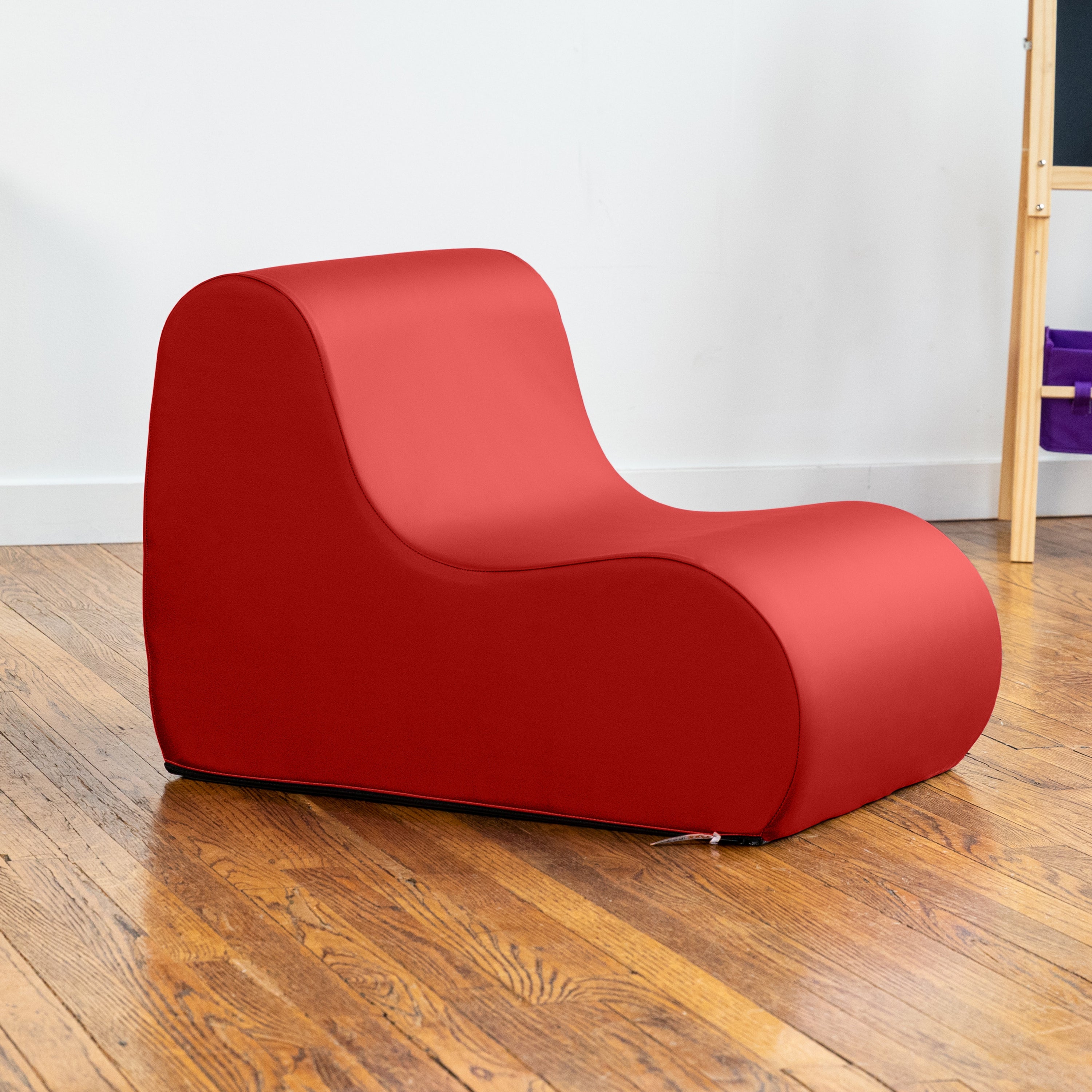 Jaxx Midtown Small Classroom Soft Foam Chair - Premium Vinyl Cover, Red