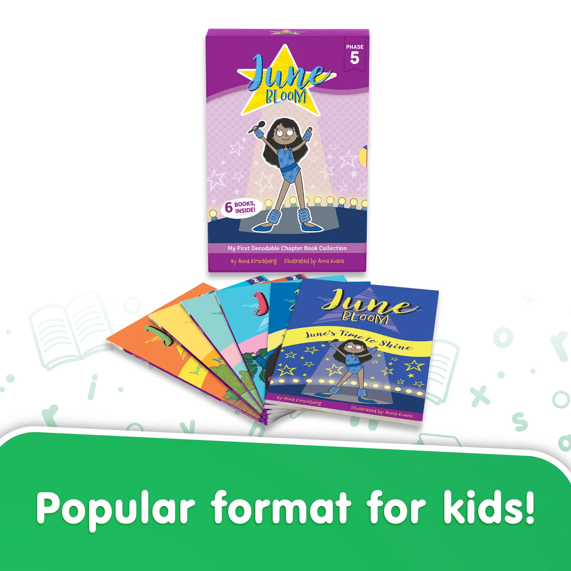 June Bloom, Decodable Chapter Books, Box Set, Vowel Sounds (Phase 5)