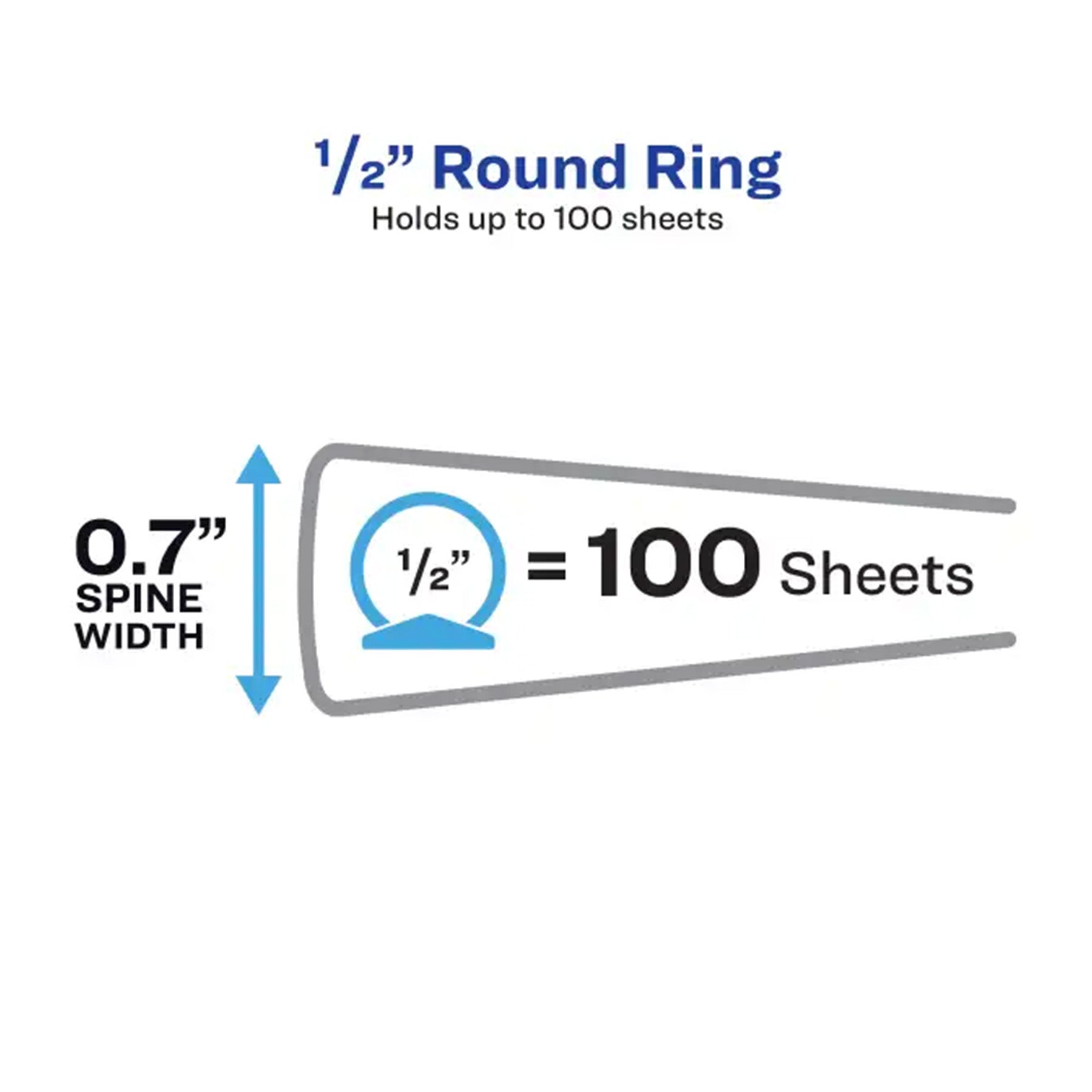 Economy View Binder, 1/2" Capacity, White