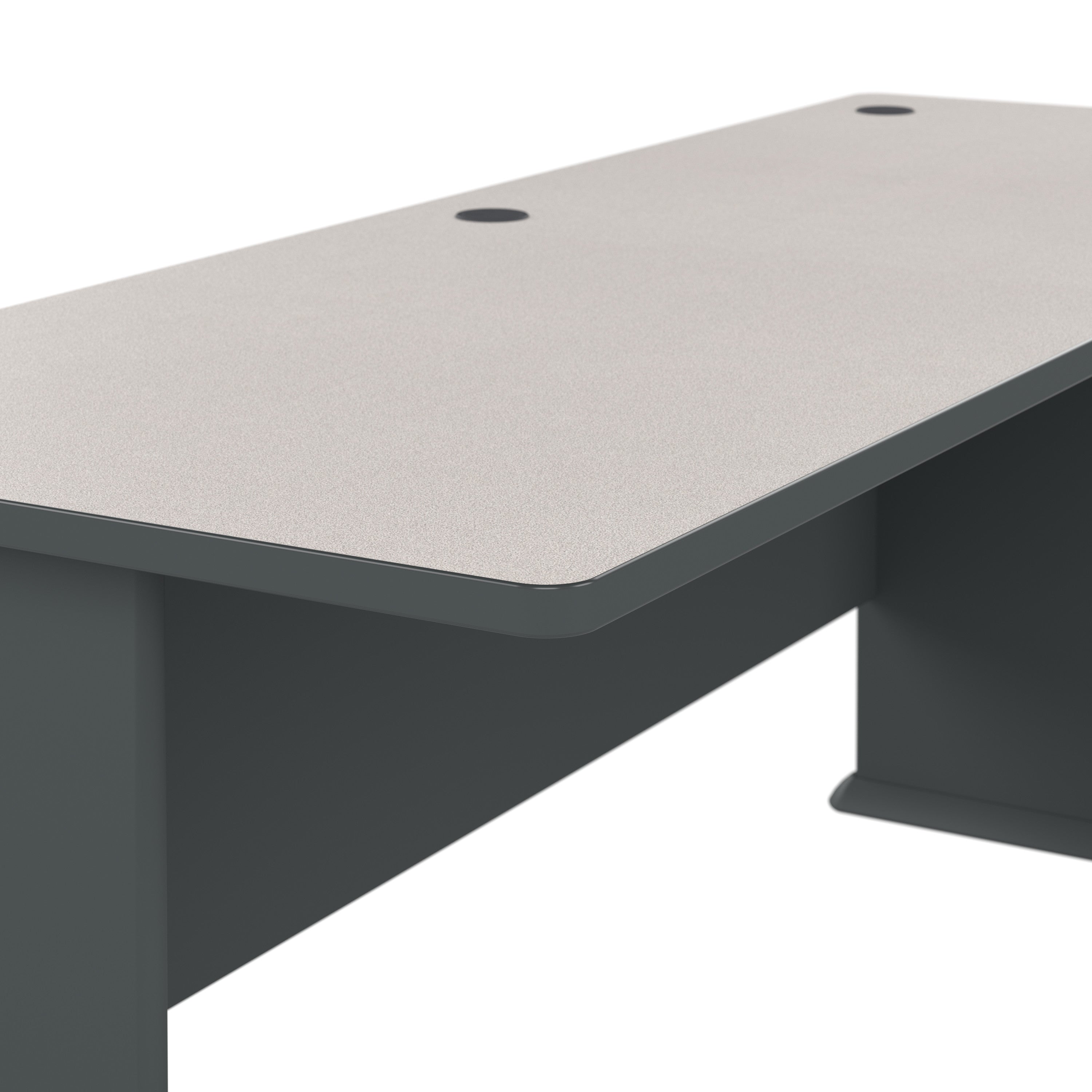 Bush Business Furniture Series A 72W Desk in Slate and White Spectrum - 71.54" Width x 26.81" Depth x 29.66" Height