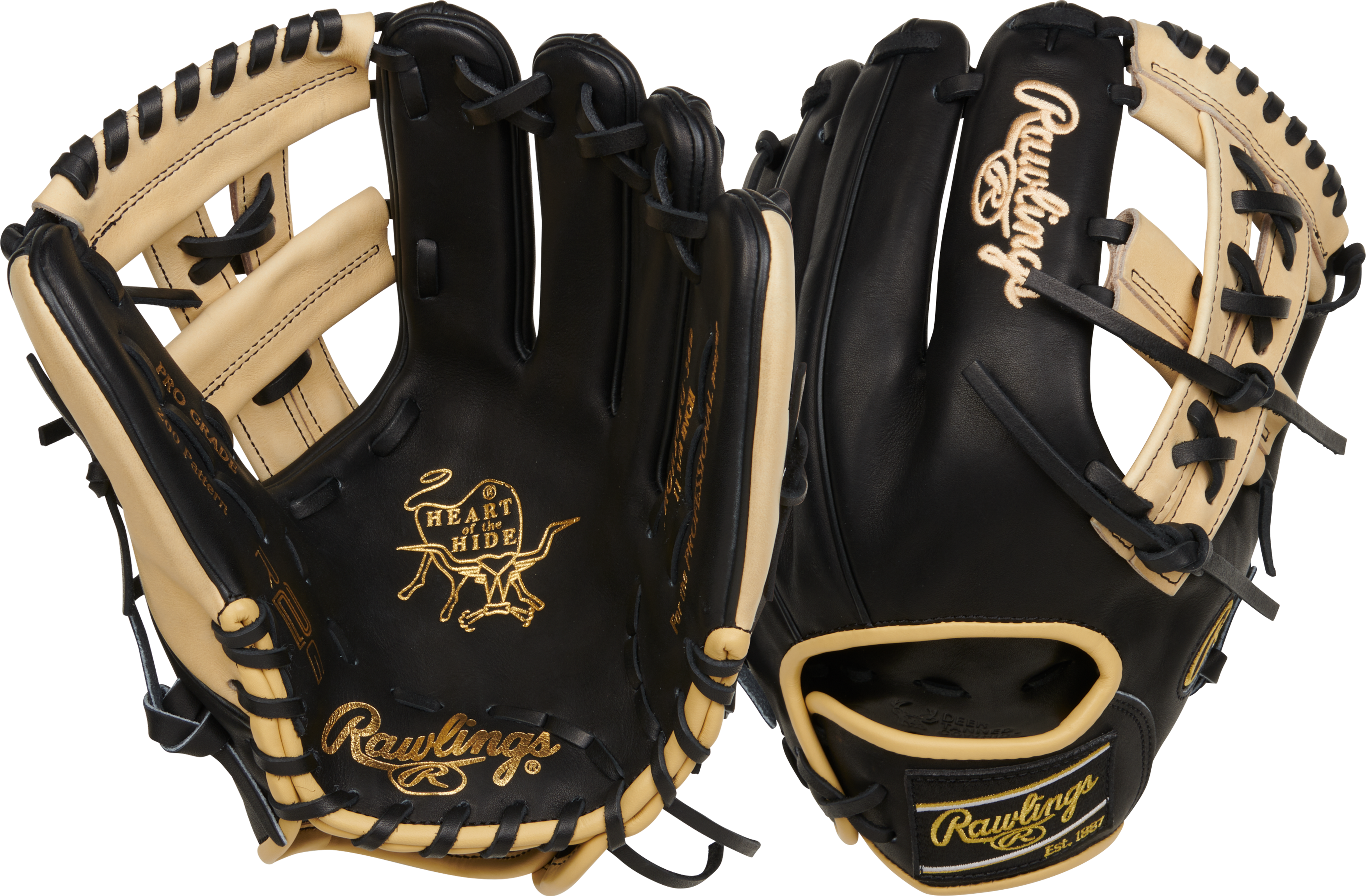 Rawlings Heart Of The Hide With Contour Technology 11.75-Inch Baseball Glove - Right Hand Thrower - Black