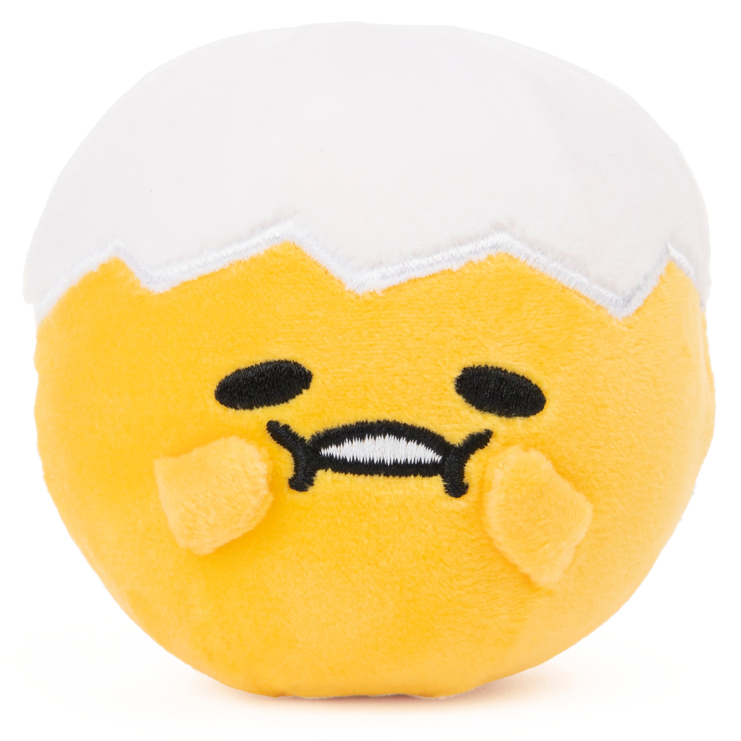 GUND Sanrio Gudetama The Lazy Egg Squishy Gudetama in Shell Plush, Squishy Toys, Stuffed Animals for Ages 8 and Up, Yellow, 3.5”