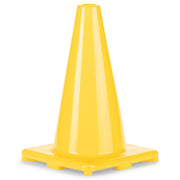 Hi-Visibility Flexible Vinyl Cone, weighted, 12", Yellow