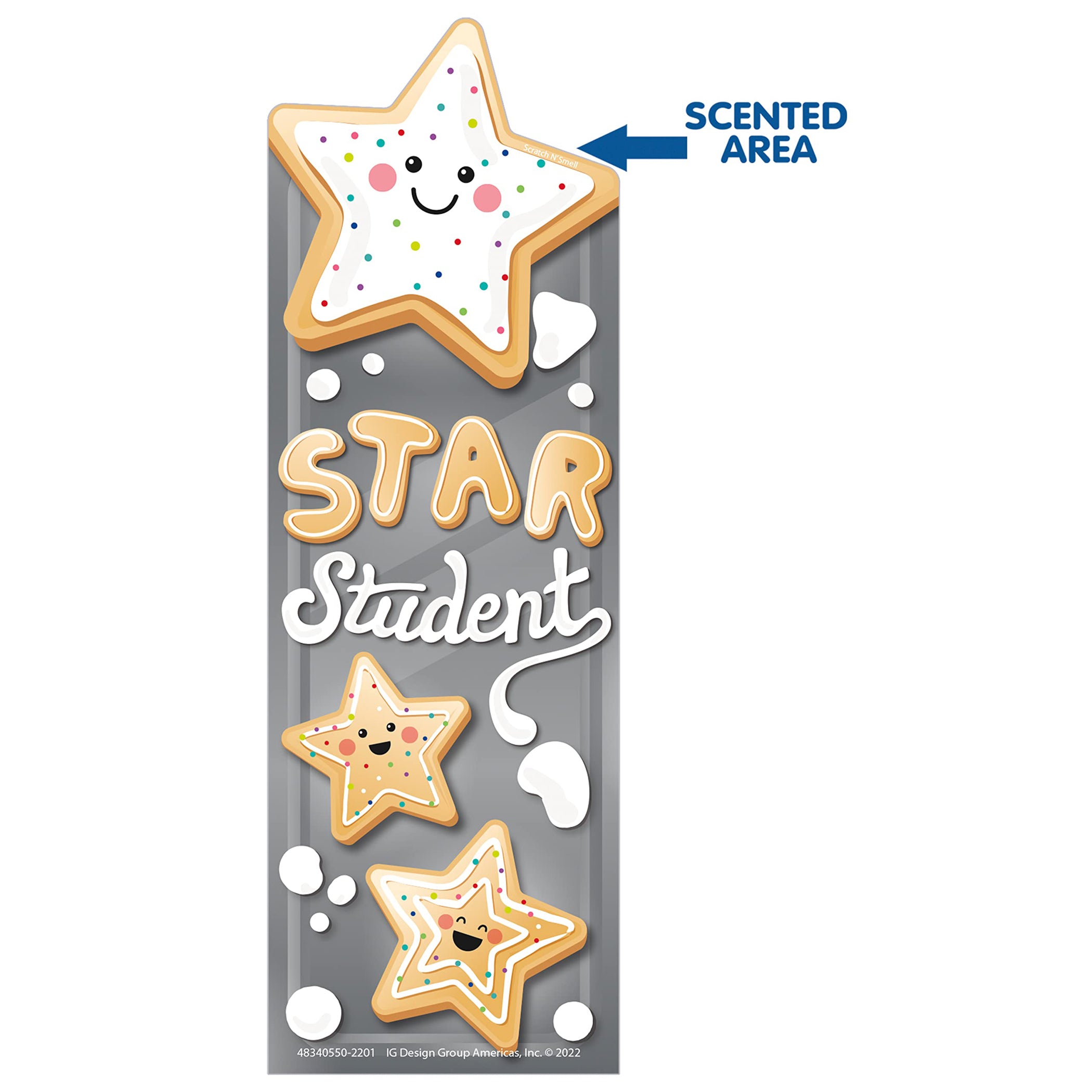 Star Cookies Sugar Cookie Scented Bookmarks, Pack of 24