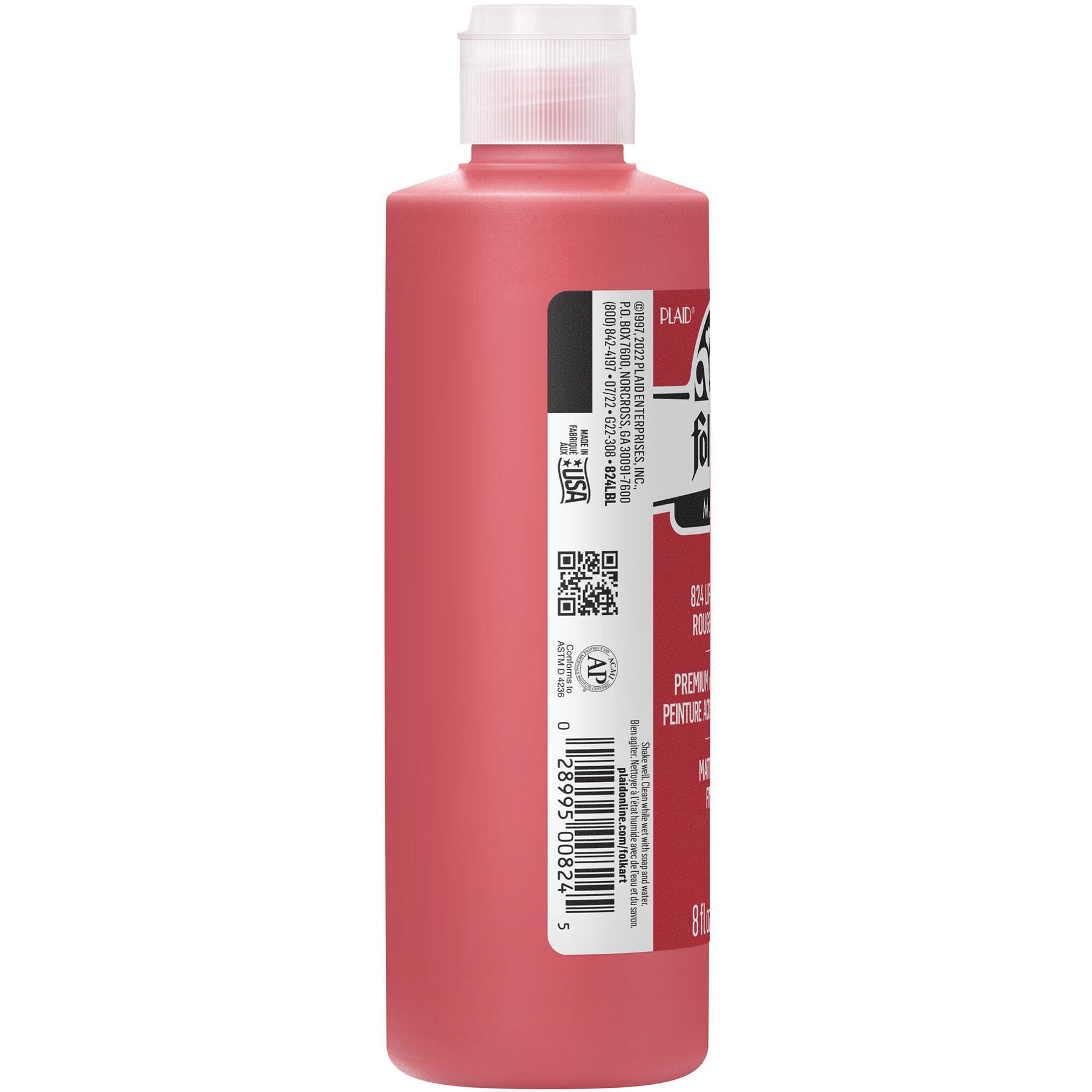 Acrylic Paint Matte, 8oz., Lipstick Red