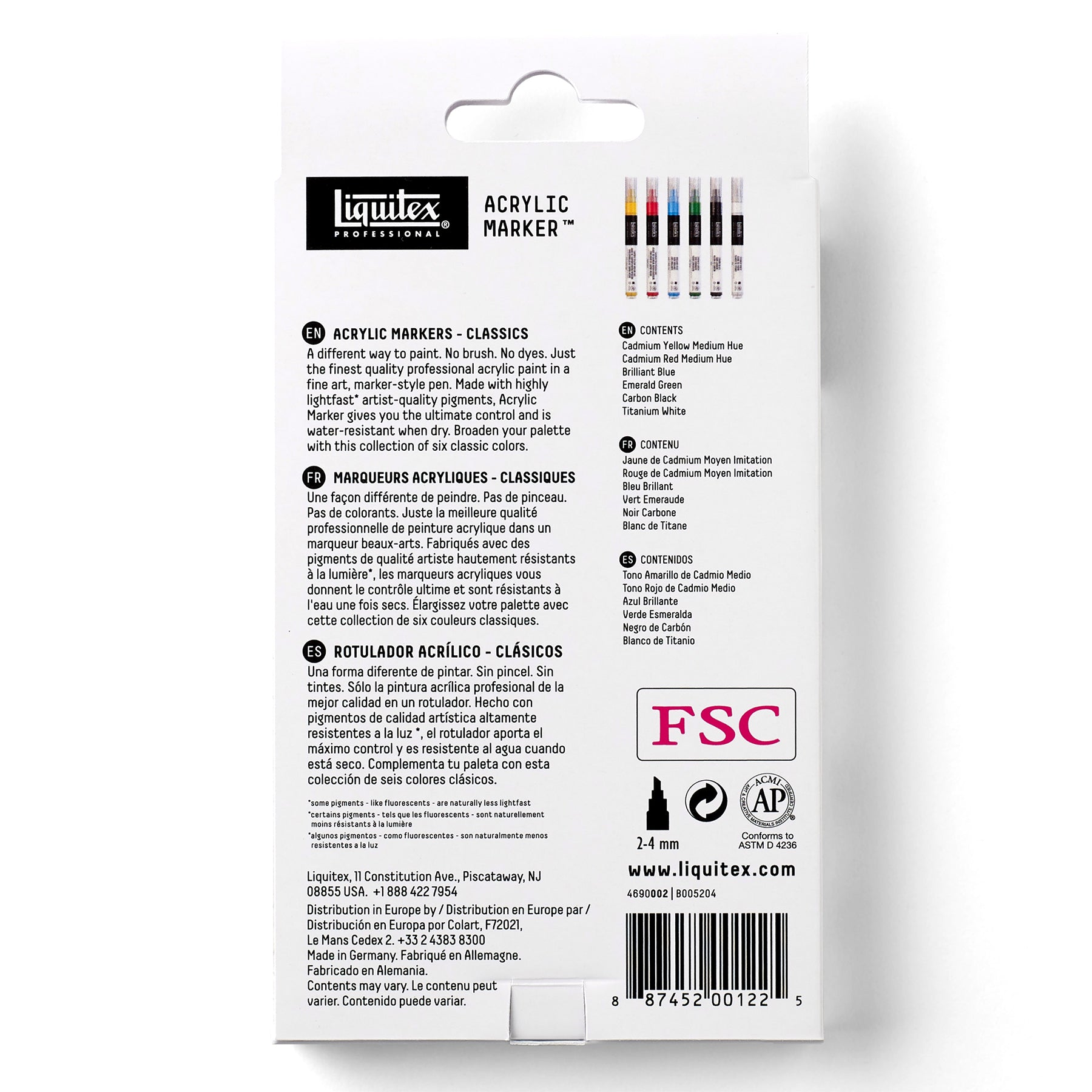 LQ Paint Marker Fine 6 Set - Classics