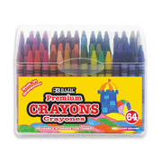 64CT PREMIUM CRAYONS W/SHARPENER