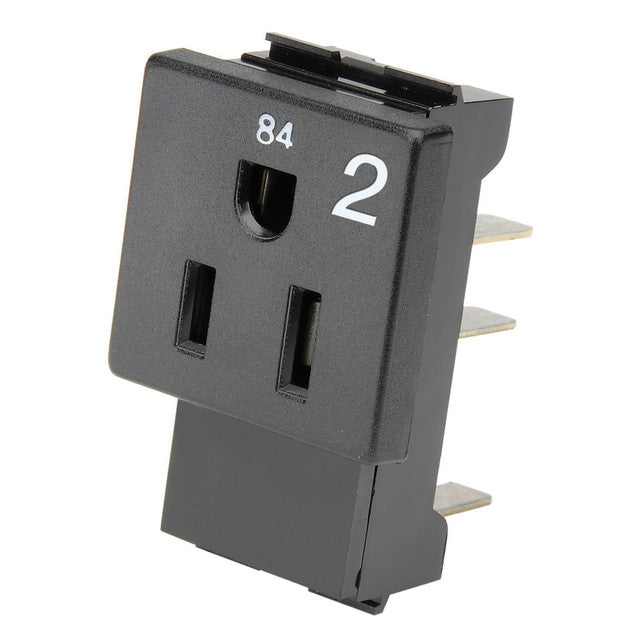 OfficeSource Modular Electric System Receptacle 2 - Black