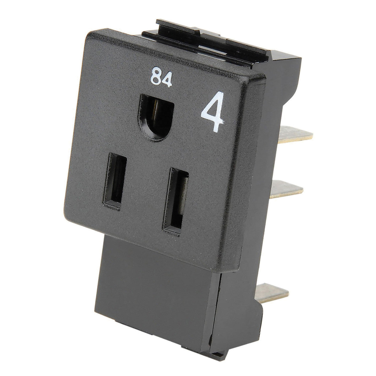 OfficeSource Modular Electric System Receptacle 4 - Black
