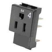 OfficeSource Modular Electric System Receptacle 4 - Black